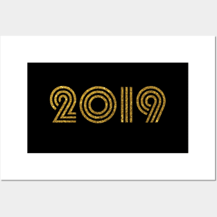 2019 Birth Year Glitter Effect Posters and Art